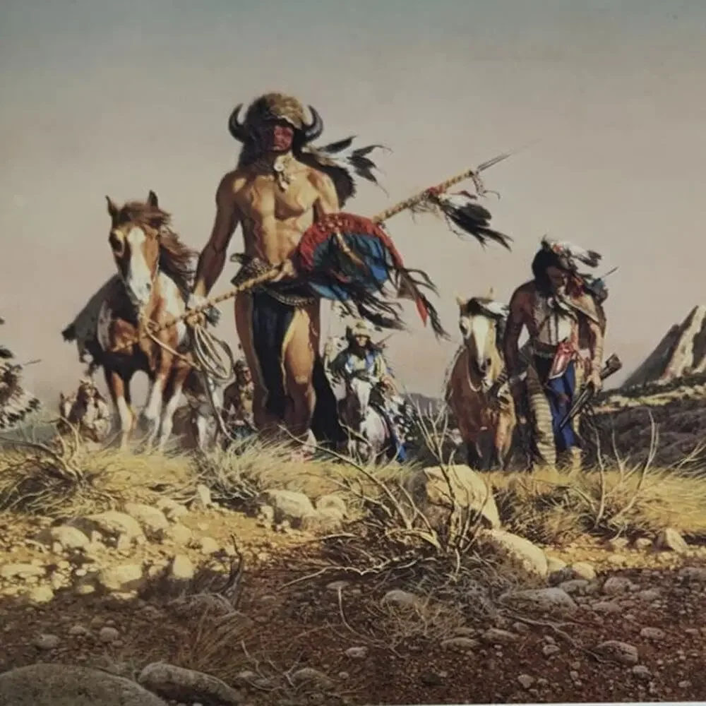Frank McCarthy & Louis L'Amour Calendar 1982 with L'Amour's West Map